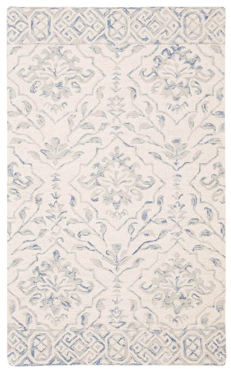 Safavieh Dip Dye Ddy901L Light Blue / Ivory Damask Area Rug