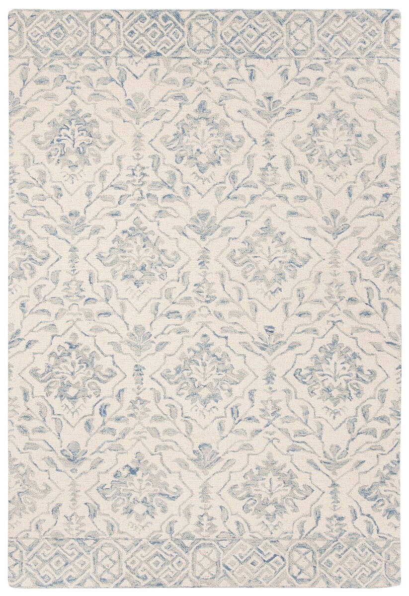 Safavieh Dip Dye Ddy901L Light Blue / Ivory Damask Area Rug