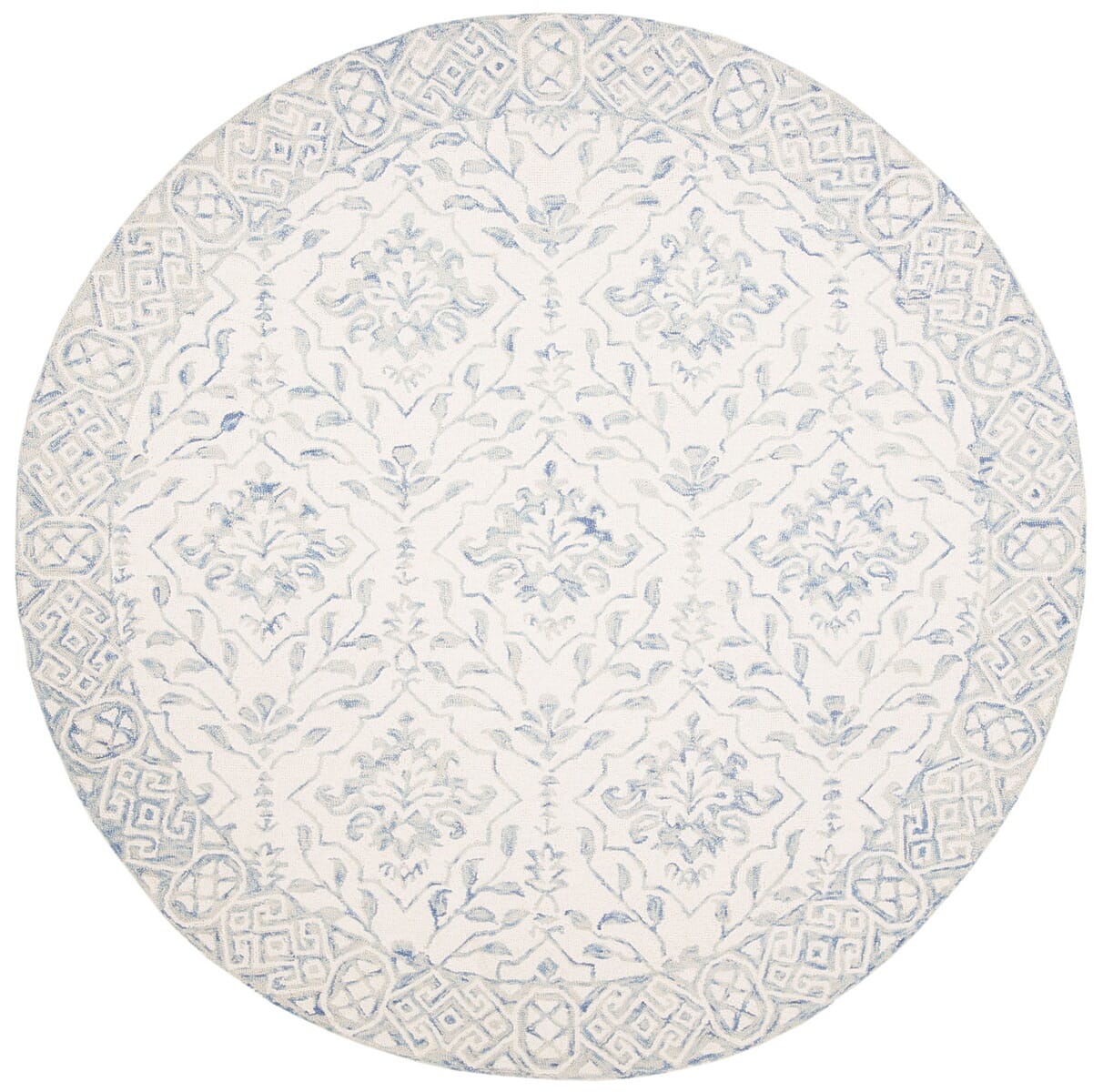 Safavieh Dip Dye Ddy901L Light Blue / Ivory Damask Area Rug