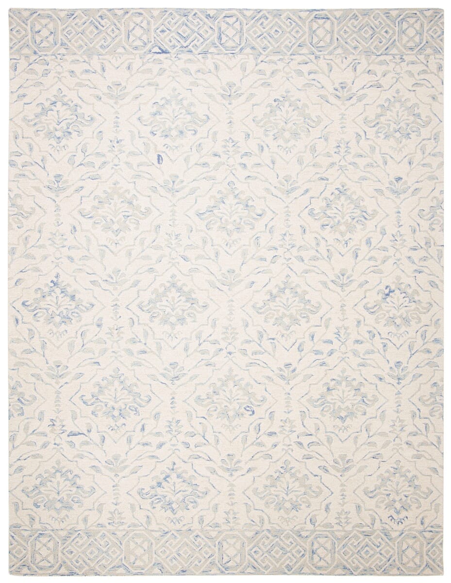 Safavieh Dip Dye Ddy901L Light Blue / Ivory Damask Area Rug