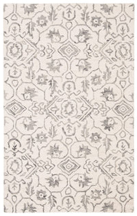 Safavieh Dip Dye Ddy902F Grey / Ivory Damask Area Rug