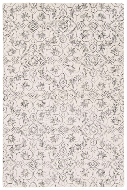 Safavieh Dip Dye Ddy902F Grey / Ivory Damask Area Rug