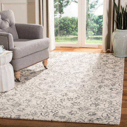 Safavieh Dip Dye Ddy902F Grey / Ivory Damask Area Rug