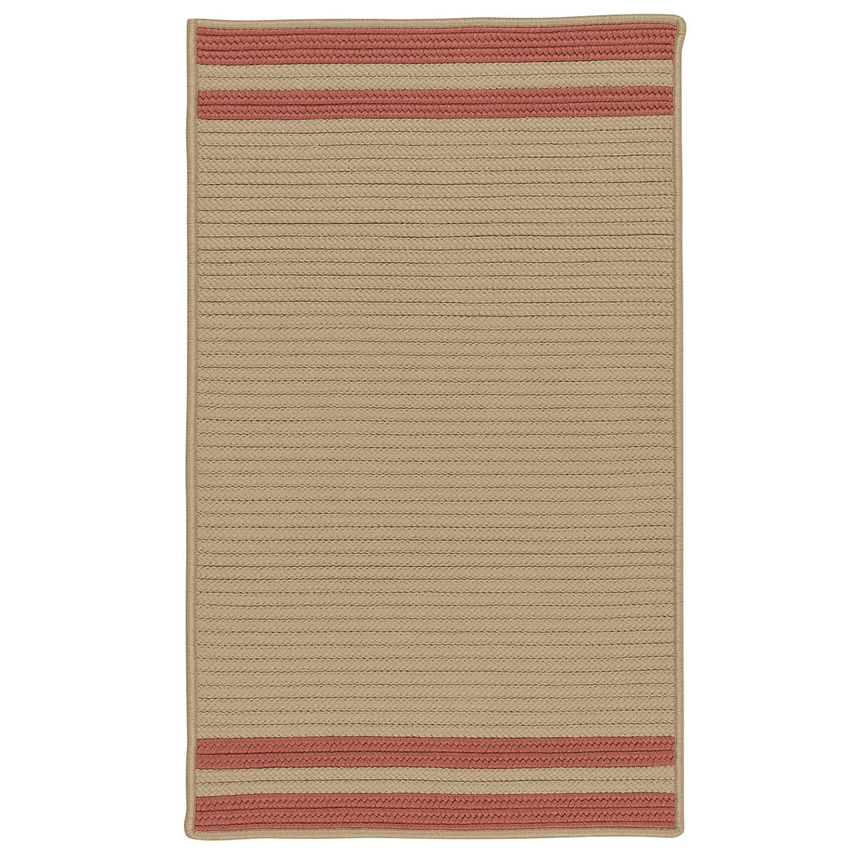 Colonial Mills Denali End Stripe De35 Brick Red Striped Area Rug