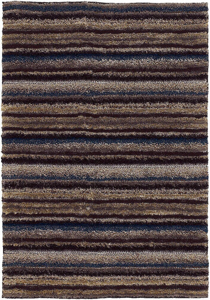 Chandra Delight del-14800 Brown Striped Area Rug