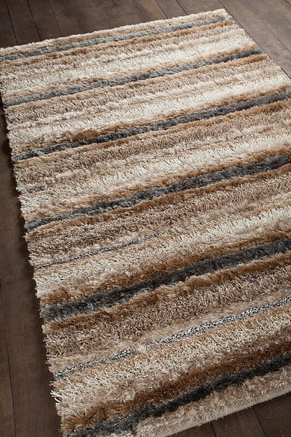 Chandra Delight del14801 Brown Striped Area Rug