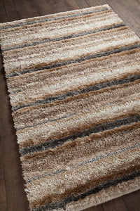 Chandra Delight del14801 Brown Striped Area Rug