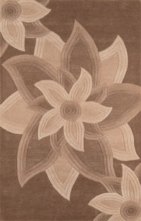 Momeni Delhi dl-40 Mocha Floral / Country Area Rug