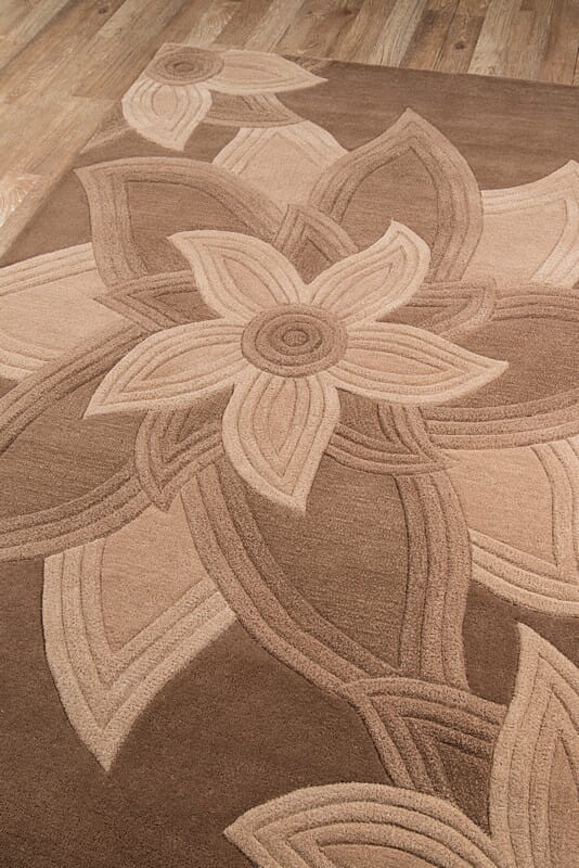 Momeni Delhi dl-40 Mocha Floral / Country Area Rug