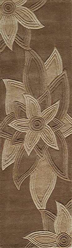 Momeni Delhi dl-40 Mocha Floral / Country Area Rug