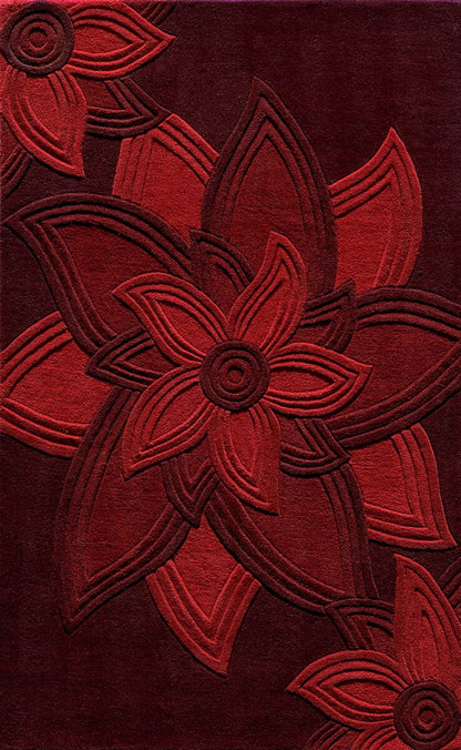 Momeni Delhi dl-40 Red Floral / Country Area Rug