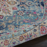 Nourison Vintage Kashan Vka01 Blue Area Rug