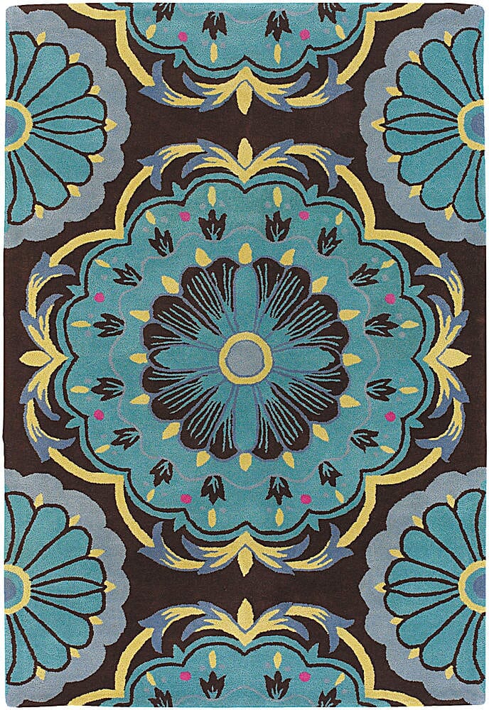 Chandra Dharma dha-7535 Blue Floral / Country Area Rug