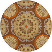 Chandra Dharma dha-7536 Tan & Ivory Floral / Country Area Rug