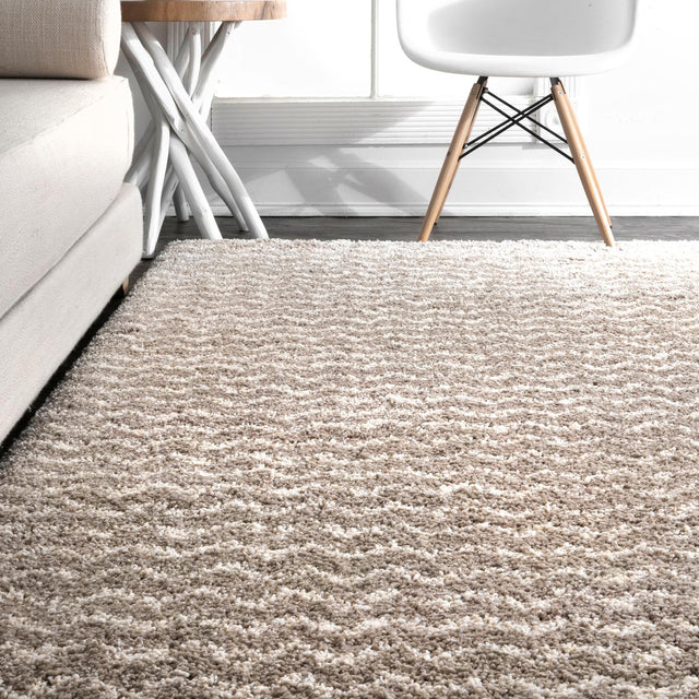 Nuloom Cuellar Chevron Ncu2655A Cream Rug.