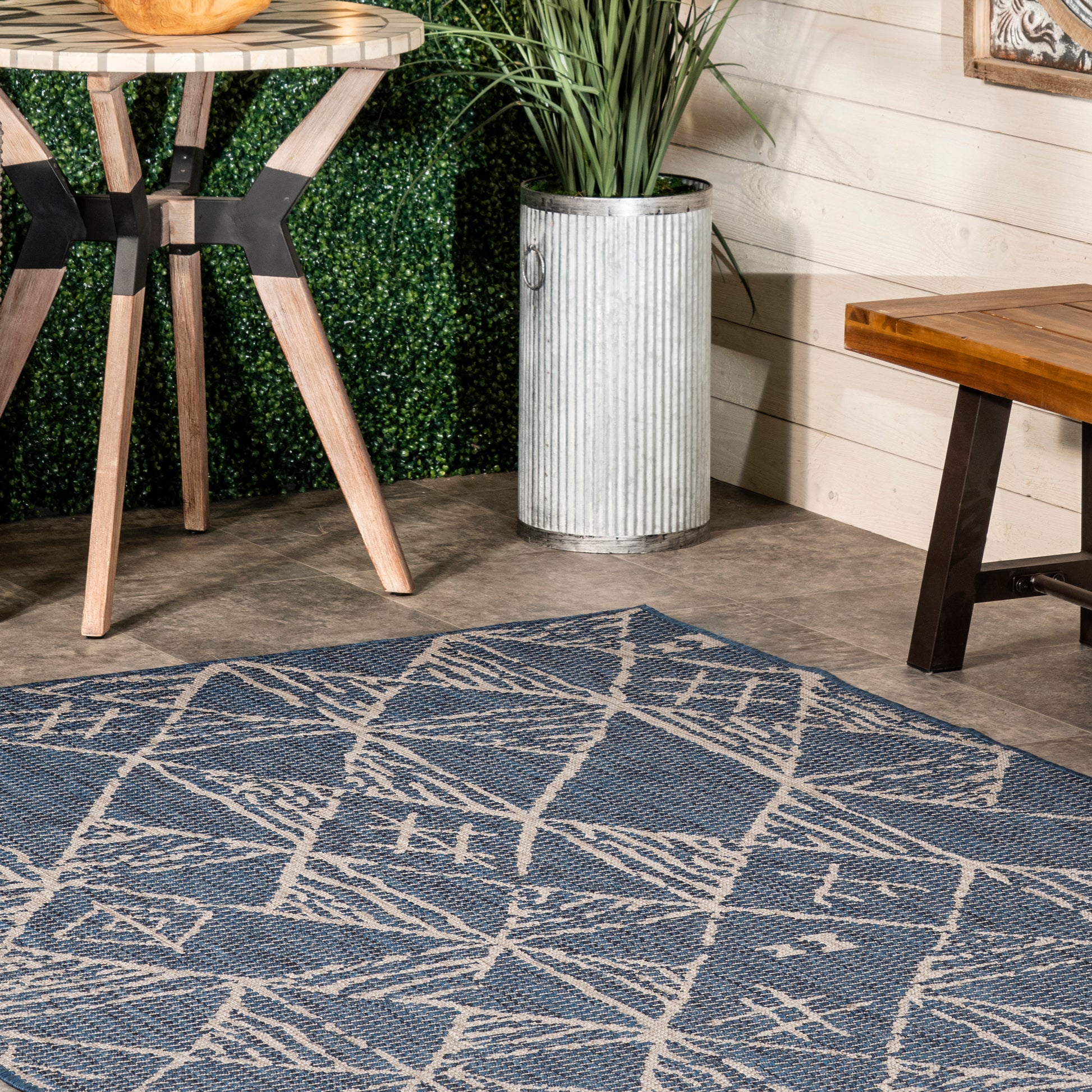 Nuloom Marlow Aztec Nma1781A Blue Area Rug