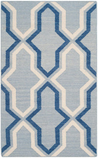 Safavieh Dhurries Dhu559B Light Blue / Dark Blue Geometric Area Rug