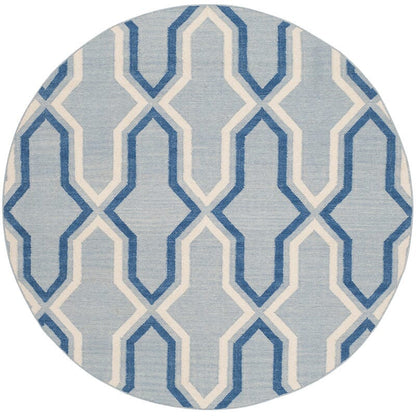 Safavieh Dhurries Dhu559B Light Blue / Dark Blue Geometric Area Rug