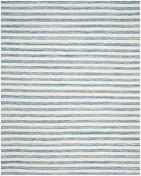 Safavieh Dhurries Dhu575B Blue / Ivory Striped Area Rug