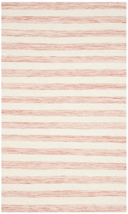 Safavieh Dhurries Dhu575D Rust / Ivory Striped Area Rug