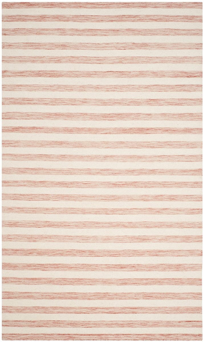 Safavieh Dhurries Dhu575D Rust / Ivory Striped Area Rug