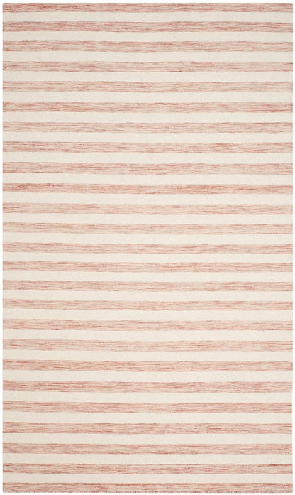 Safavieh Dhurries Dhu575D Rust / Ivory Striped Area Rug