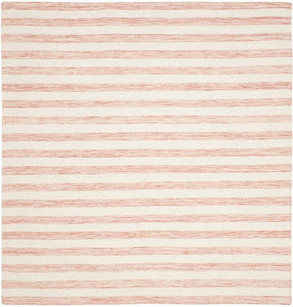 Safavieh Dhurries Dhu575D Rust / Ivory Striped Area Rug