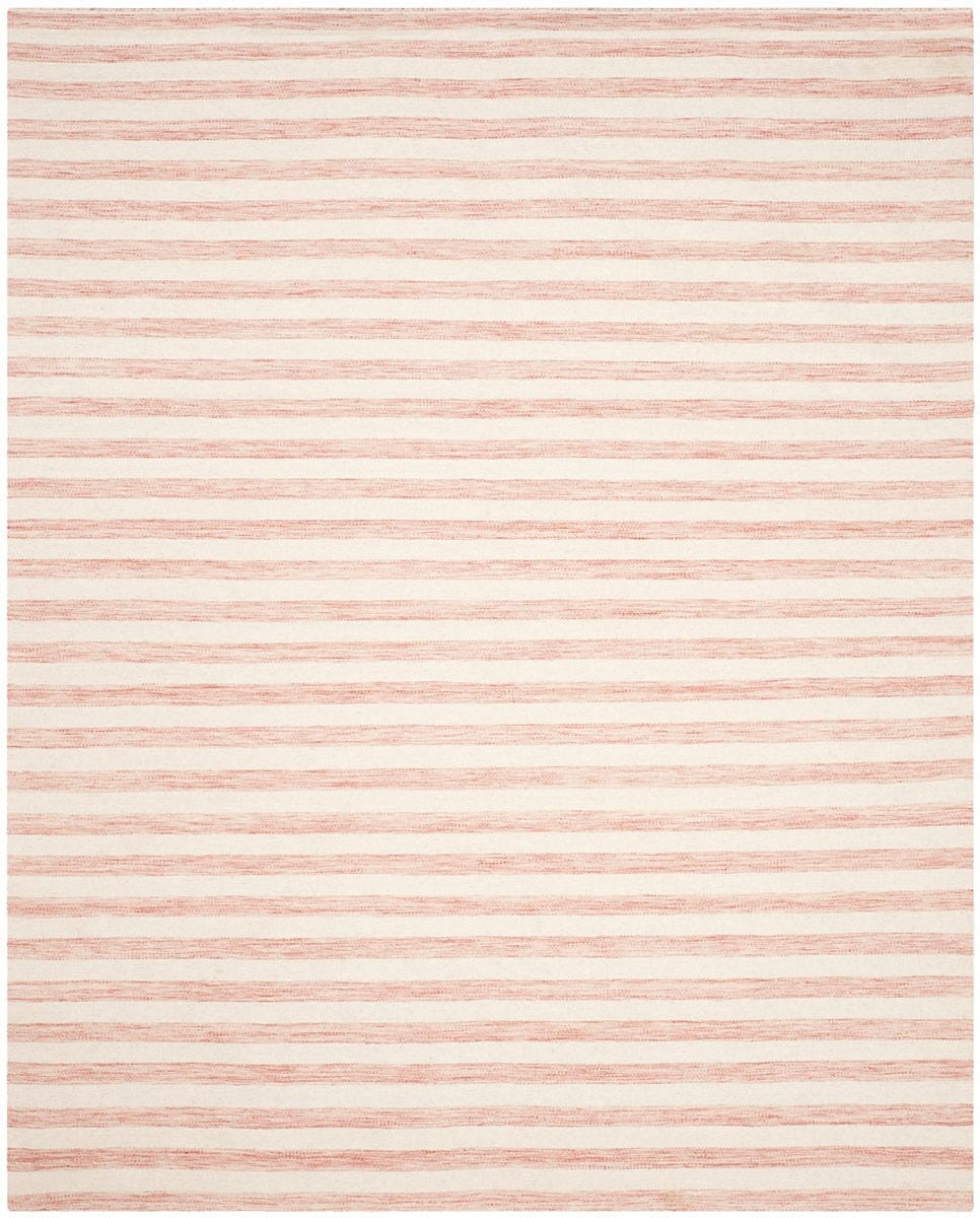 Safavieh Dhurries Dhu575D Rust / Ivory Striped Area Rug