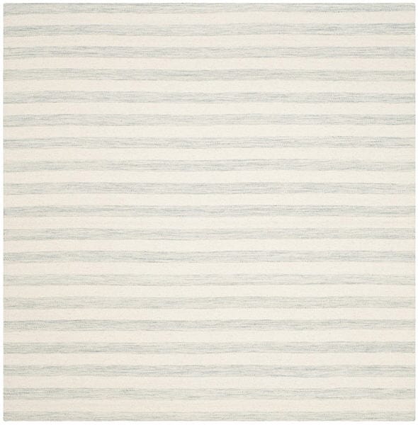 Safavieh Dhurries Dhu575G Light Blue / Ivory Striped Area Rug