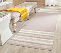 Safavieh Dhurries Dhu601A Light Brown Striped Area Rug