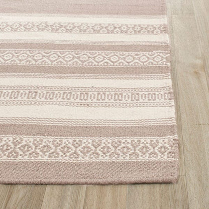 Safavieh Dhurries Dhu601A Light Brown Striped Area Rug