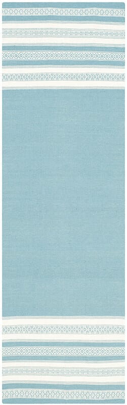 Safavieh Dhurries Dhu601C Turquoise Striped Area Rug