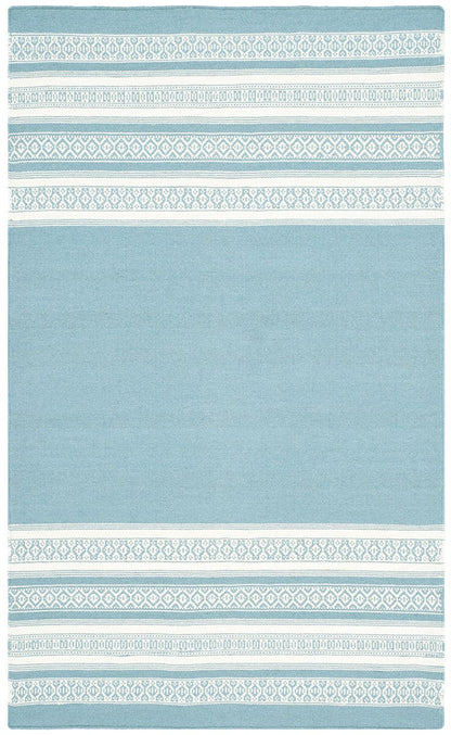 Safavieh Dhurries Dhu601C Turquoise Striped Area Rug