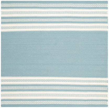 Safavieh Dhurries Dhu601C Turquoise Striped Area Rug