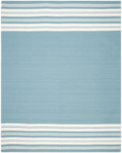 Safavieh Dhurries Dhu601C Turquoise Striped Area Rug