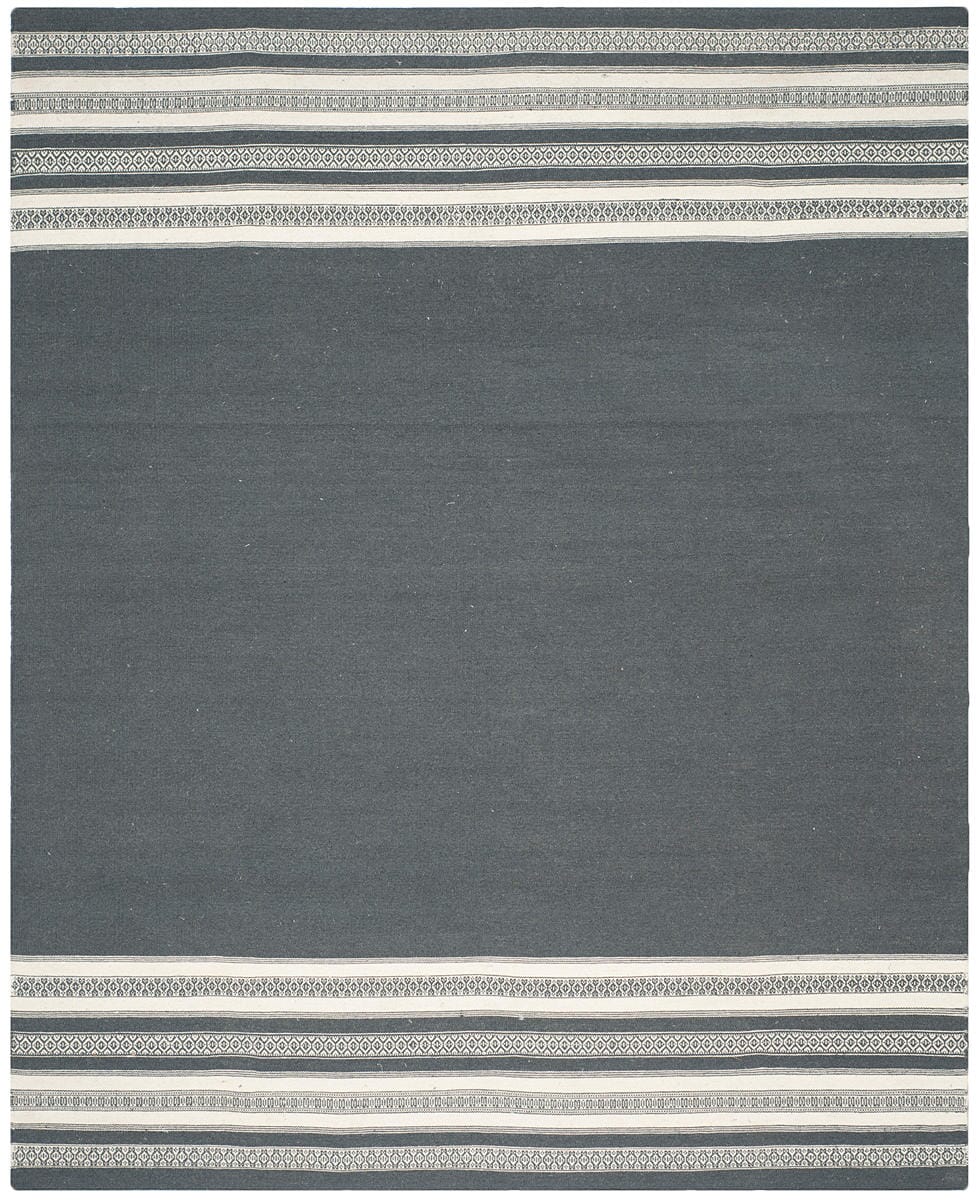 Safavieh Dhurries Dhu601D Dark Grey Striped Area Rug