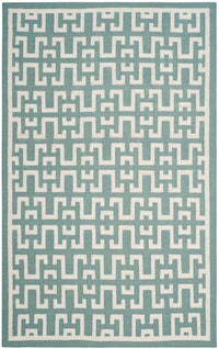 Safavieh Dhurries Dhu621A Seafoam / Ivory Geometric Area Rug