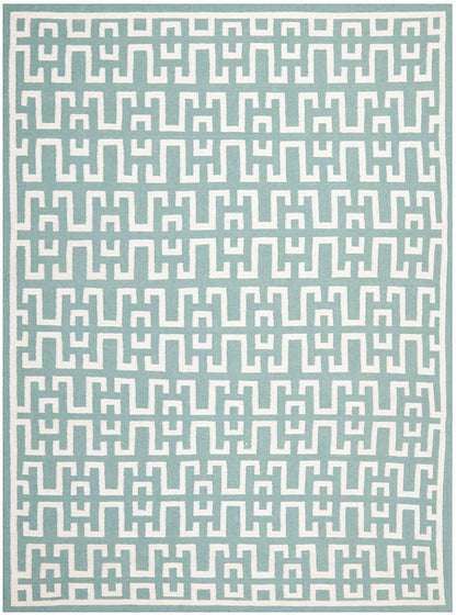 Safavieh Dhurries Dhu621A Seafoam / Ivory Geometric Area Rug