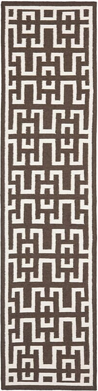 Safavieh Dhurries Dhu621C Chocolate / Ivory Geometric Area Rug