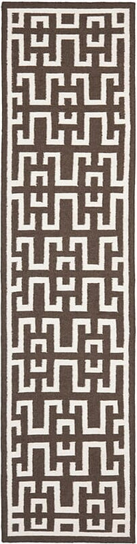 Safavieh Dhurries Dhu621C Chocolate / Ivory Geometric Area Rug