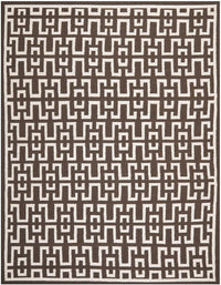 Safavieh Dhurries Dhu621C Chocolate / Ivory Geometric Area Rug