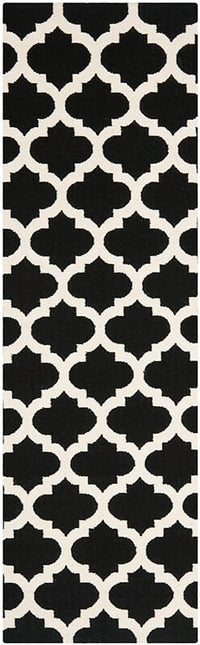 Safavieh Dhurries Dhu623A Black / Ivory Geometric Area Rug