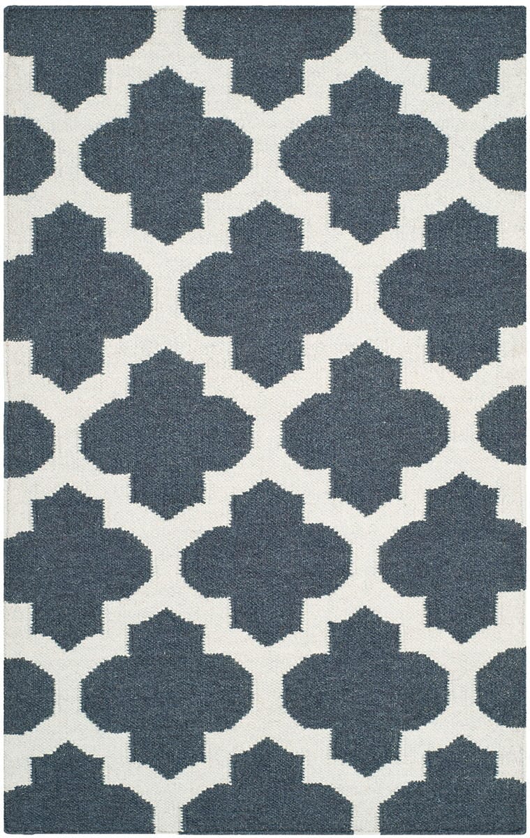 Safavieh Dhurries Dhu623B Blue / Ivory Geometric Area Rug