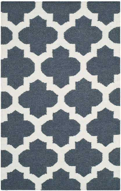 Safavieh Dhurries Dhu623B Blue / Ivory Geometric Area Rug