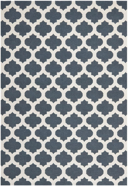 Safavieh Dhurries Dhu623B Blue / Ivory Geometric Area Rug