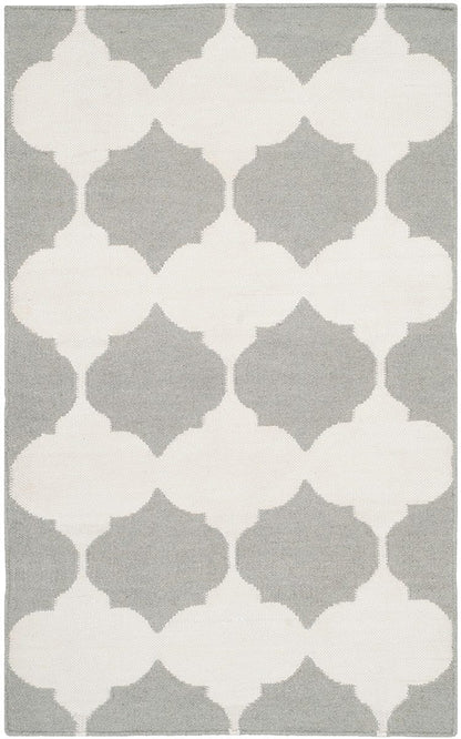 Safavieh Dhurries Dhu624B Grey / Ivory Geometric Area Rug