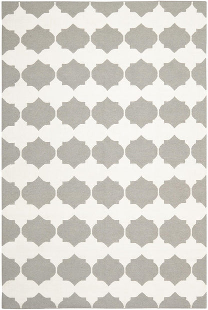 Safavieh Dhurries Dhu624B Grey / Ivory Geometric Area Rug