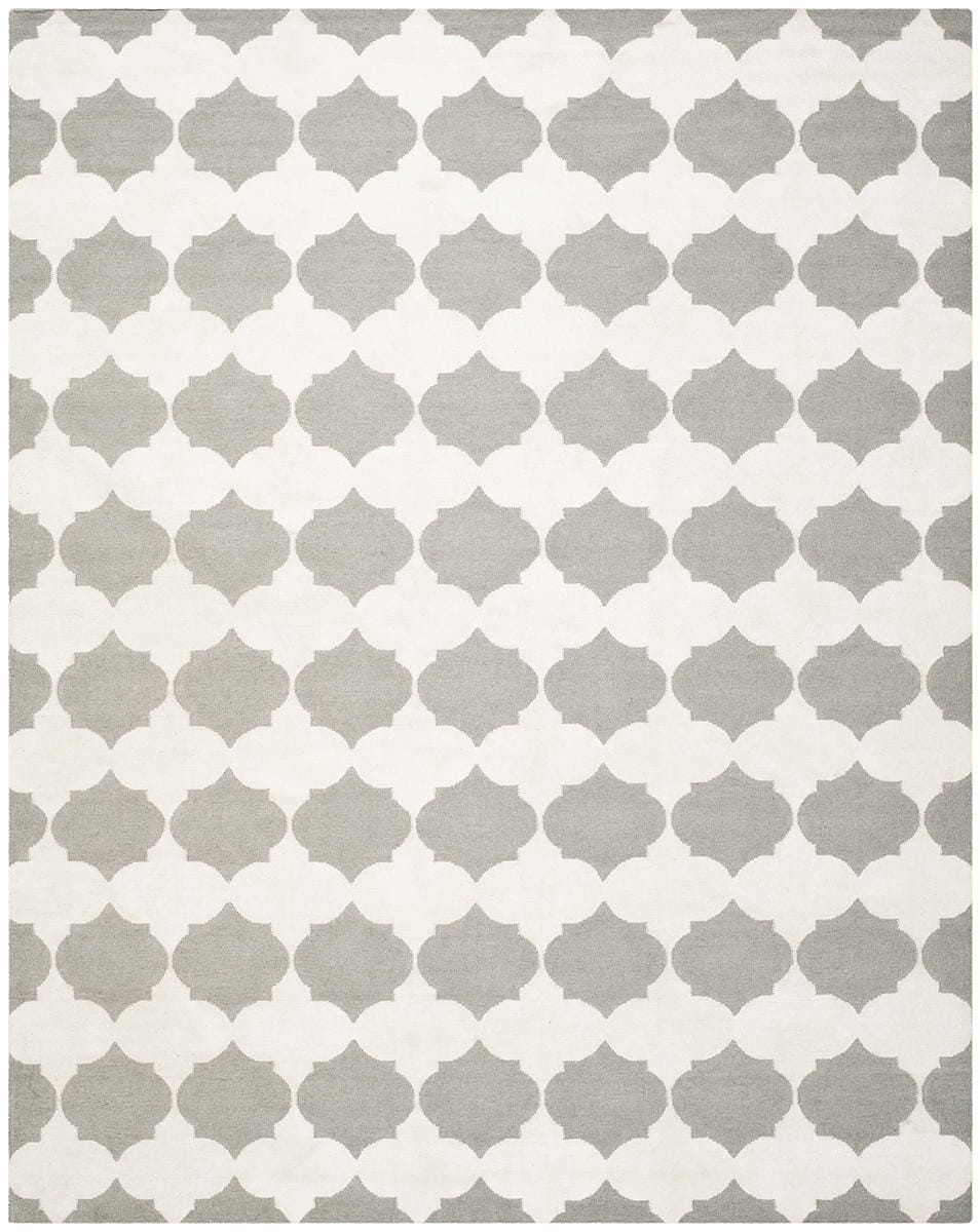 Safavieh Dhurries Dhu624B Grey / Ivory Geometric Area Rug