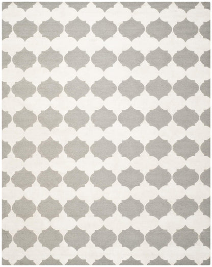 Safavieh Dhurries Dhu624B Grey / Ivory Geometric Area Rug