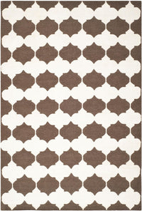 Safavieh Dhurries Dhu624C Brown / Ivory Geometric Area Rug